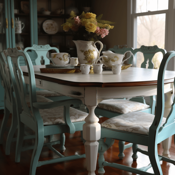 How to Chalk Paint a Dining Room Table Set for a Vintage Look